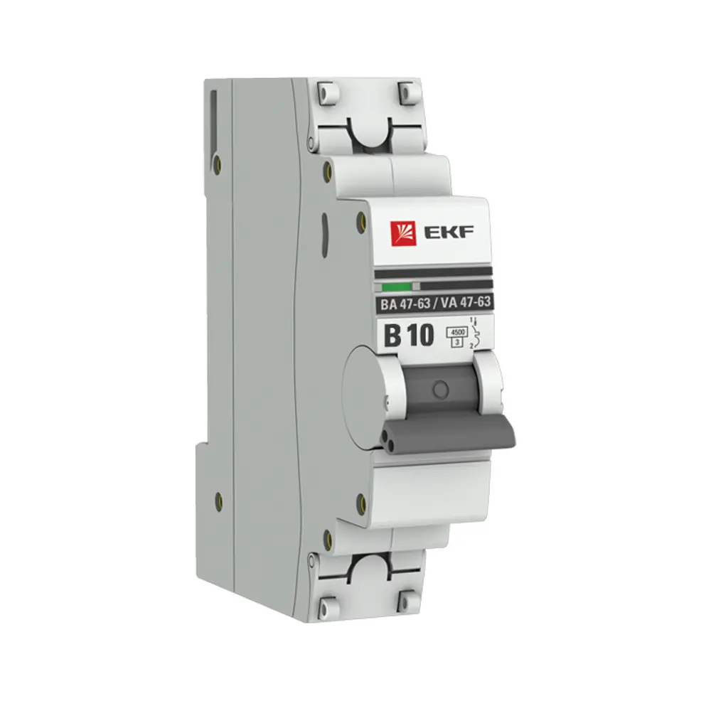 Автоматический выключатель EKF ВА47-63 1P B10 А 4.5 кА STLM-2128781 - Вид №1