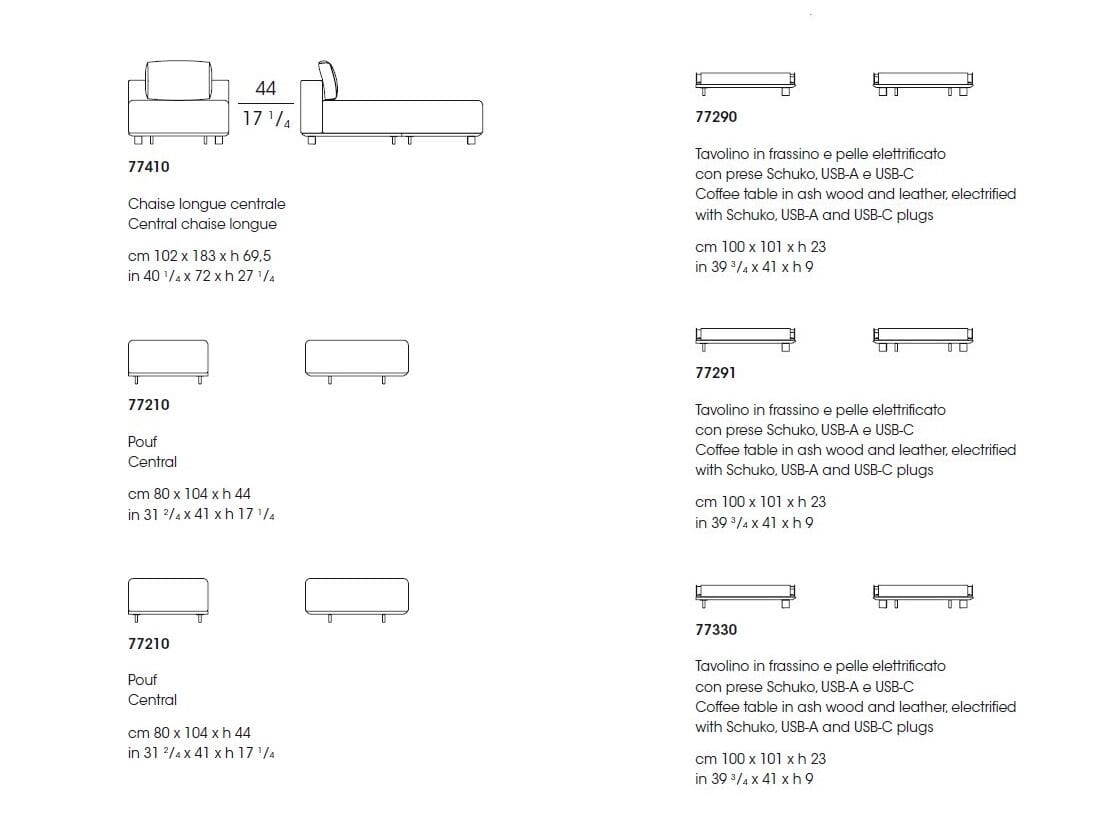 Модульный тканевый диван с отсеком для хранения Giorgetti Giorgetti Maserati Edition ARCH-00095059 - Вид №11