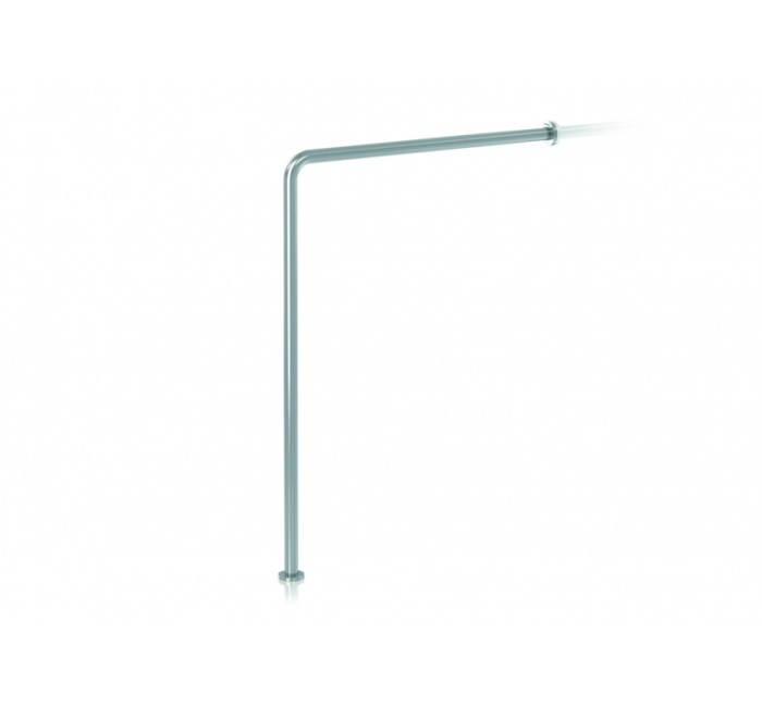 GW11 14 04 01 Genwec Перемычка 90º от стены до пола из сатинированной нержавеющей стали 