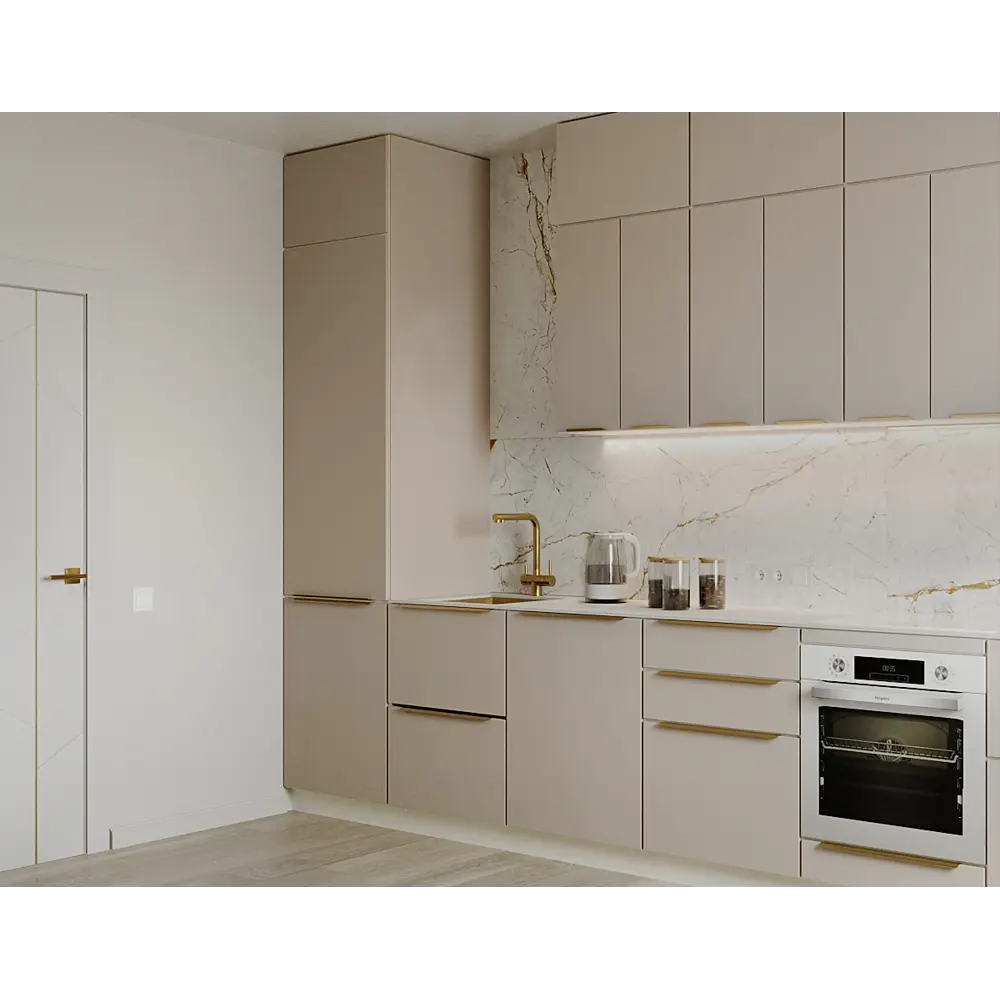 Фасад кухонного шкафа Онега Кашемир 44.7x102.1 см KONSENSA ЛДСП цвет бежевый STLM-2082733 - Вид №9