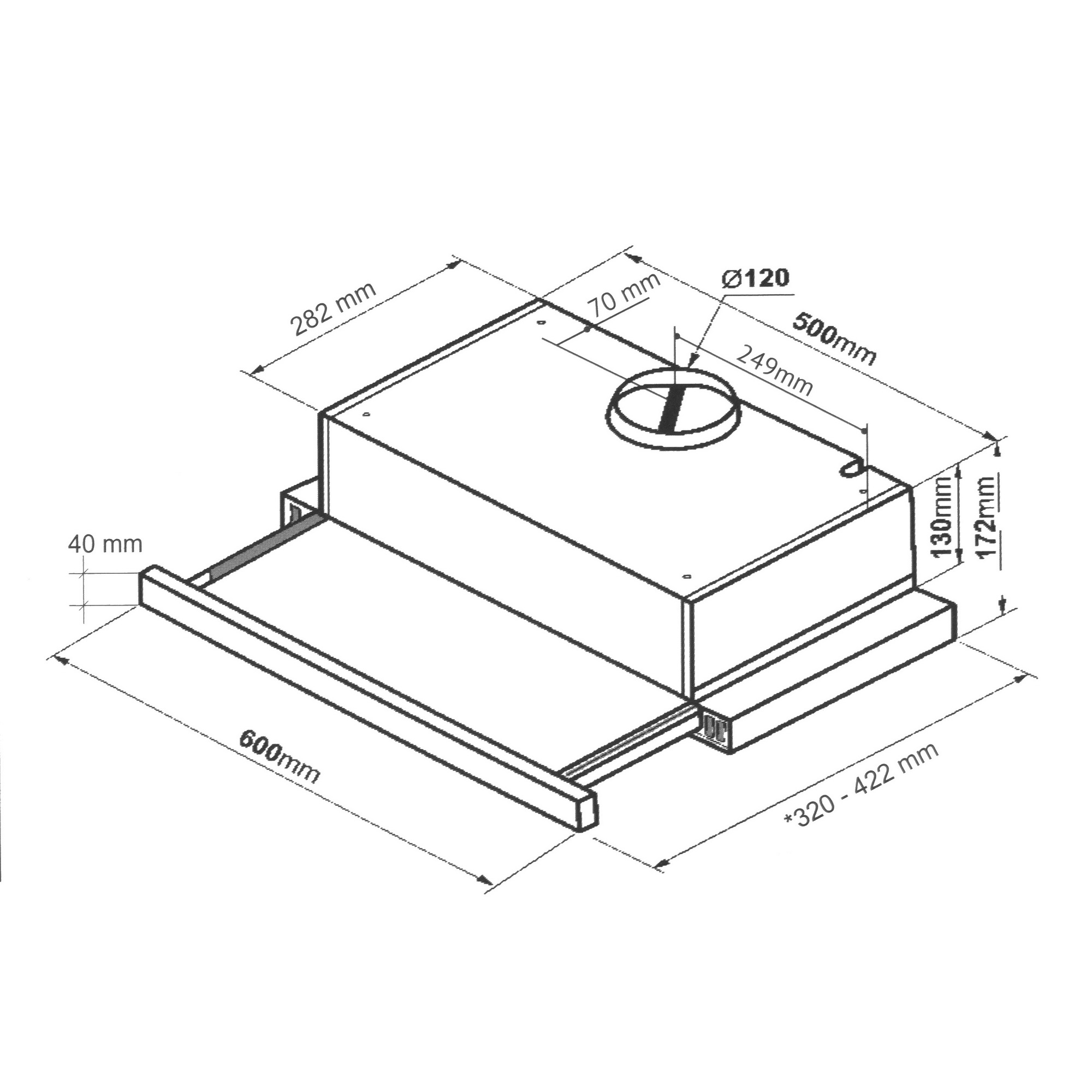 8123233 Вытяжка телескопическая Korting KHP 6617 RN черный/бронзовый STDN-0109583 - Вид №12