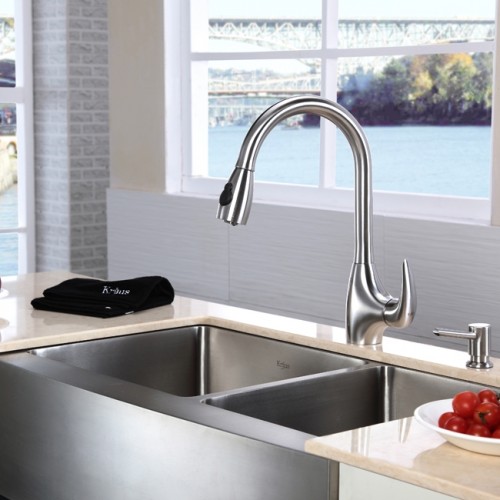 KHF203-33 Мойка кухонная прямоугольная Krausru  - Вид №10