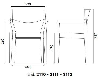 ALMA DESIGN Стул с обивкой и подлокотниками Virna sun-id-1478265 - Вид №2