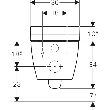146.294.SI.1 Подвесной унитаз настенный Белый Geberit  Германия  - Вид №3