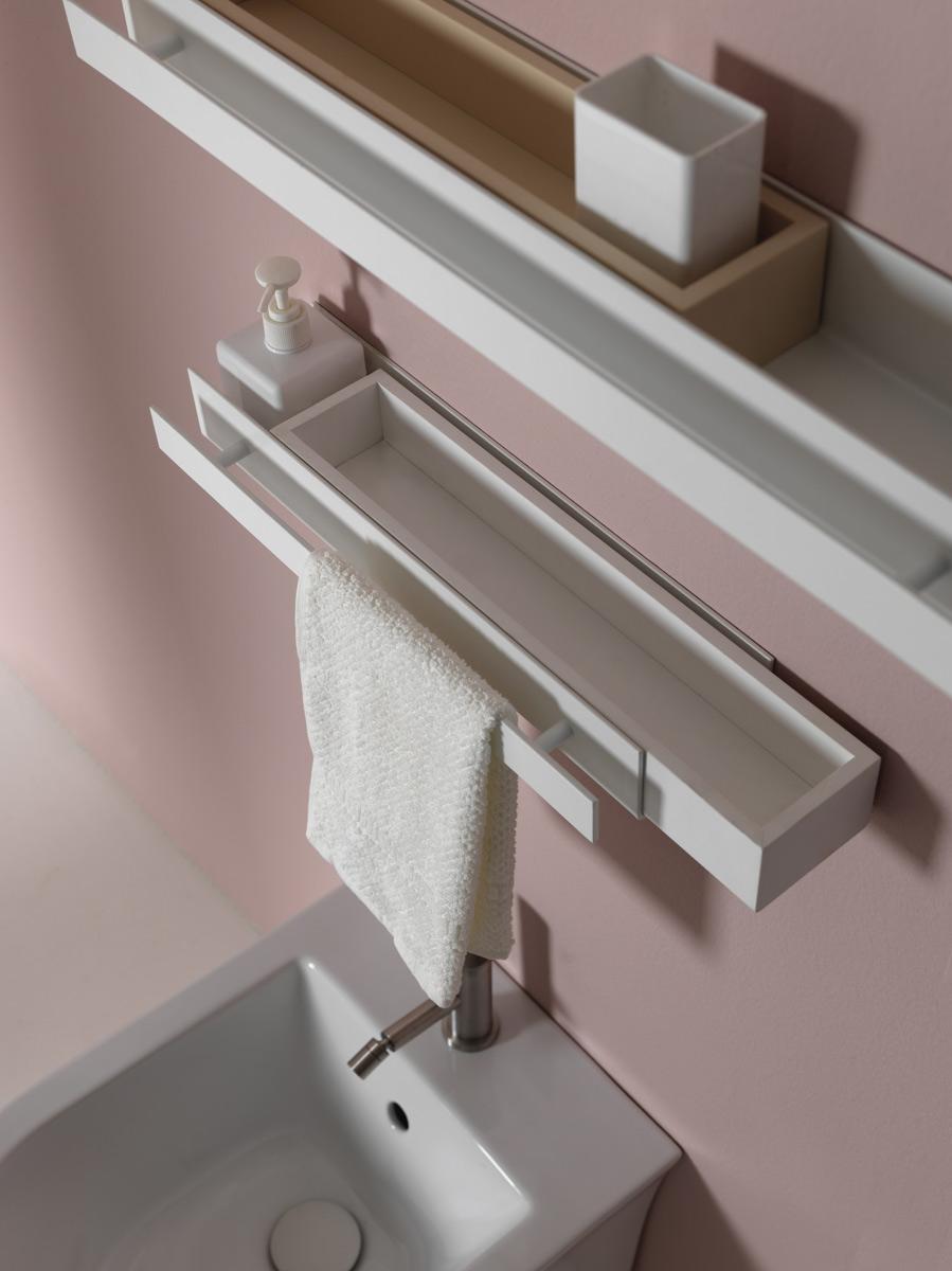 FIMEVE80 - FIMEAS80 Полка рейлинг с держателем полотенца GSG CERAMIC Accessori - Вид №1