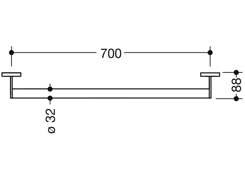 900.36.004XA ручка для захвата HEWI System 900 - Вид №1