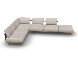 Угловой садовый диван Batyline® на 5 мест