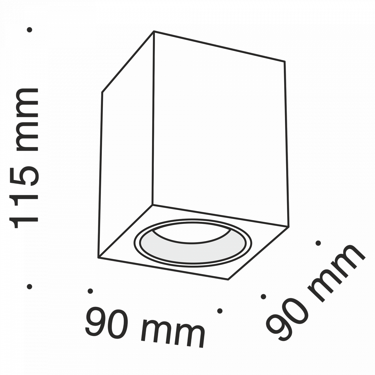 Спот потолочный галогеновый 7х7 см черный Alfa C013CL-01W TECHNICAL CEILING & WALL 00-3956958 Белый  - Вид №2