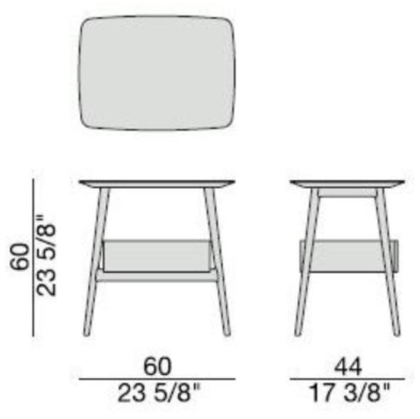 Porada Прямоугольная тумбочка из ореха Iron sun-id-1376983 - Вид №3