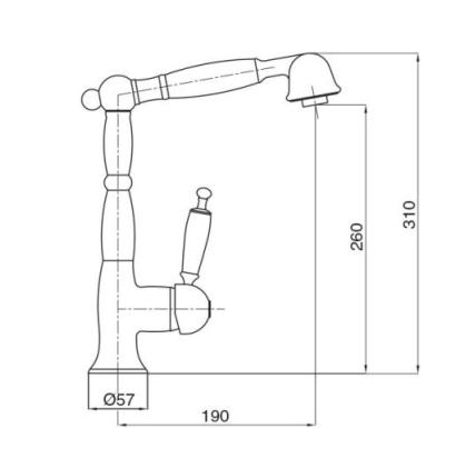 Смеситель MIGLIORE Cucina Oxford ML.CUC-6388.BI для кухни, хром ML.CUC-6388.bi.CR - Вид №4