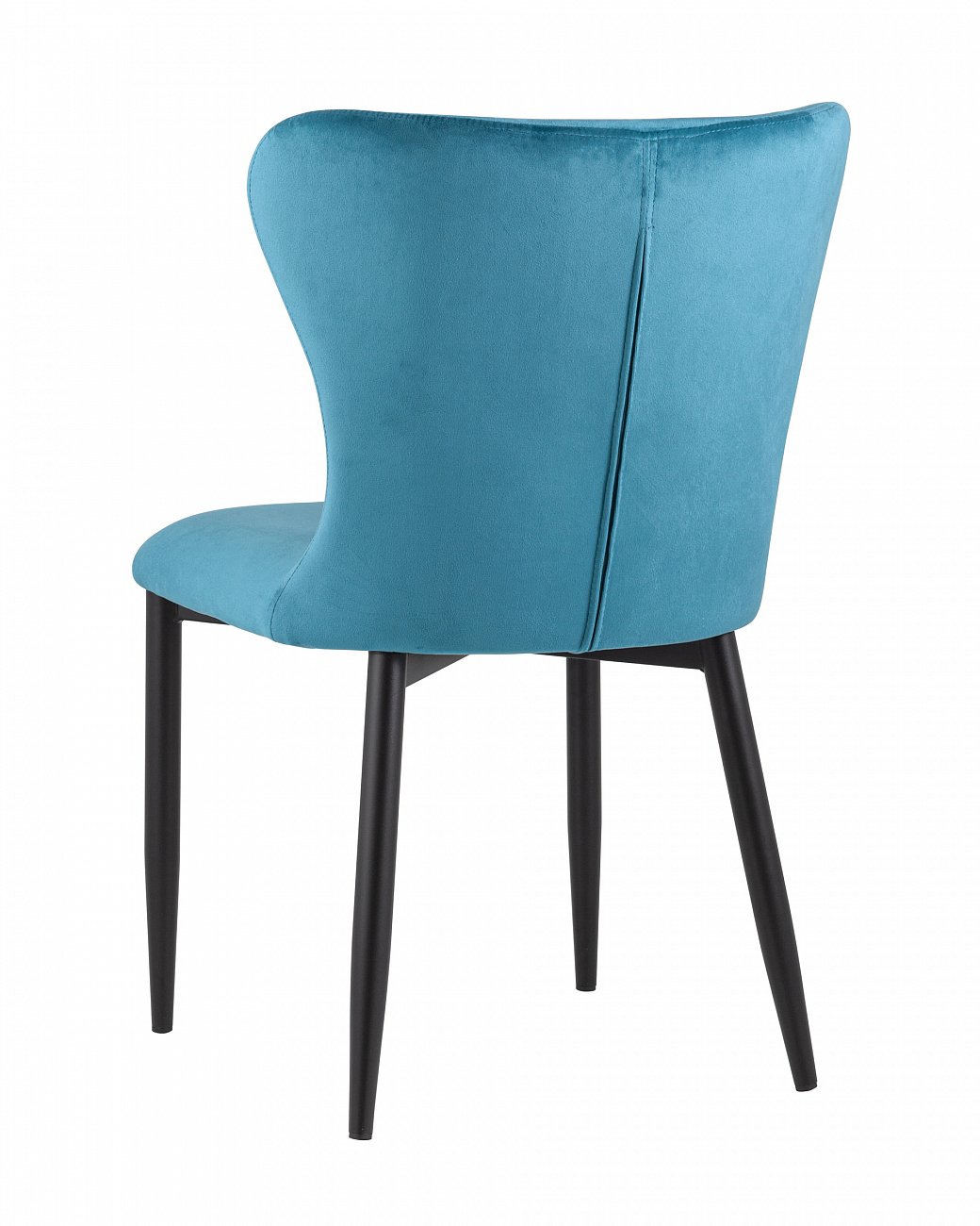 Стул мягкий со спинкой темно-бирюзовый с черными металлическими ножками "Лилиан" STOOL GROUP ДИЗАЙНЕРСКИЕ 00-3881783 Зеленый  - Вид №3