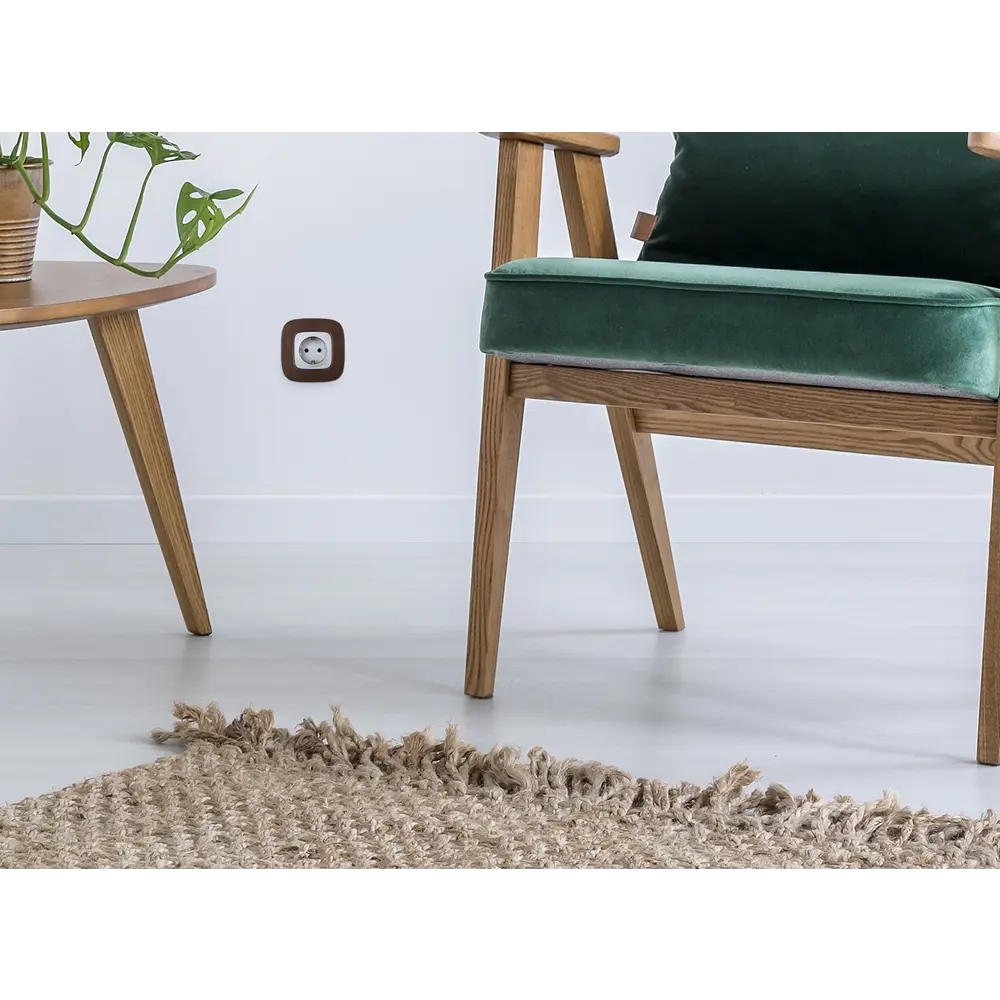 Розетка Legrand VLN-A 2 контакта с заземлением цвет алюминий Valena Allure STLM-2055824 - Вид №9