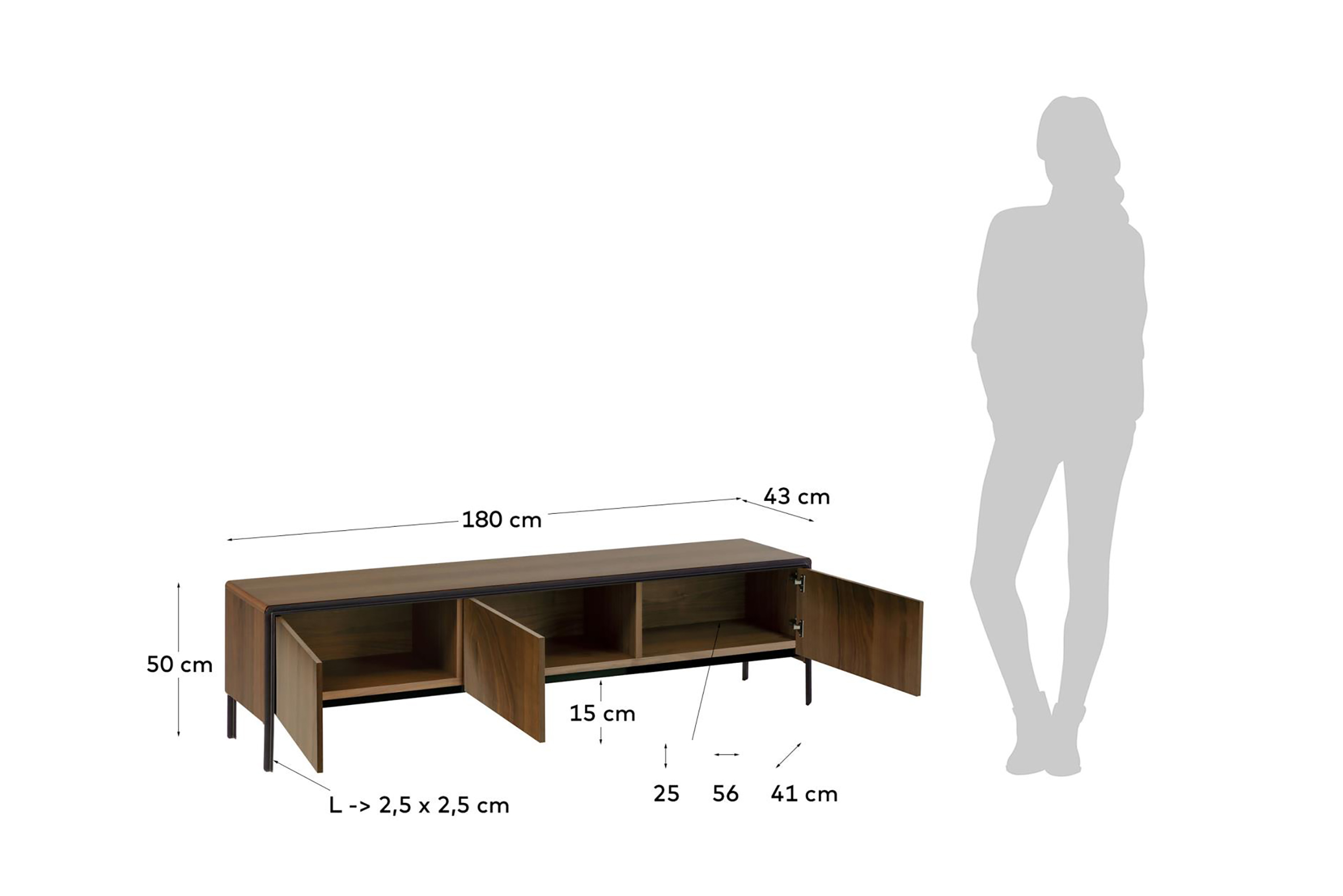 2000983226662 TV тумба LA FORMA Nadyria  - Вид №5