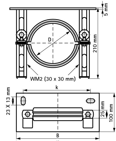 4323150 Крепление для труб  BIS Консоль опорная для чугунных и пластиковых вертикальных труб WALRAVEN  - Вид №1