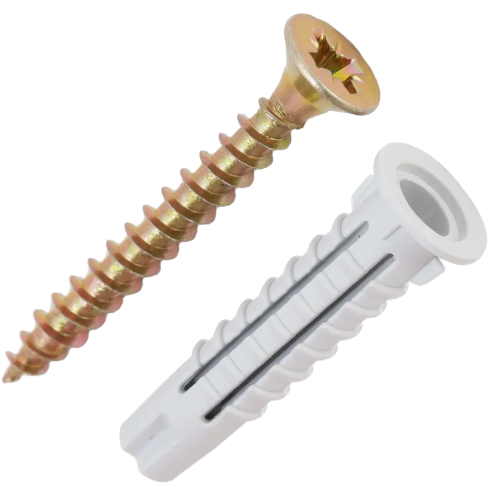 Дюбель-шуруп потайной 5x25 мм нейлон цвет серый ЕВРОПАРТНЕР STLM-2091491 - Вид №1