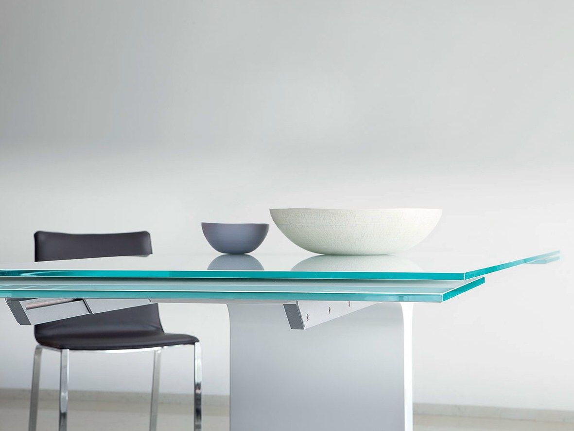 Стеклянный прямоугольный выдвижной стол Sovet Italia PALACE EXTENSIBLE ARCH-00011657 - Вид №4