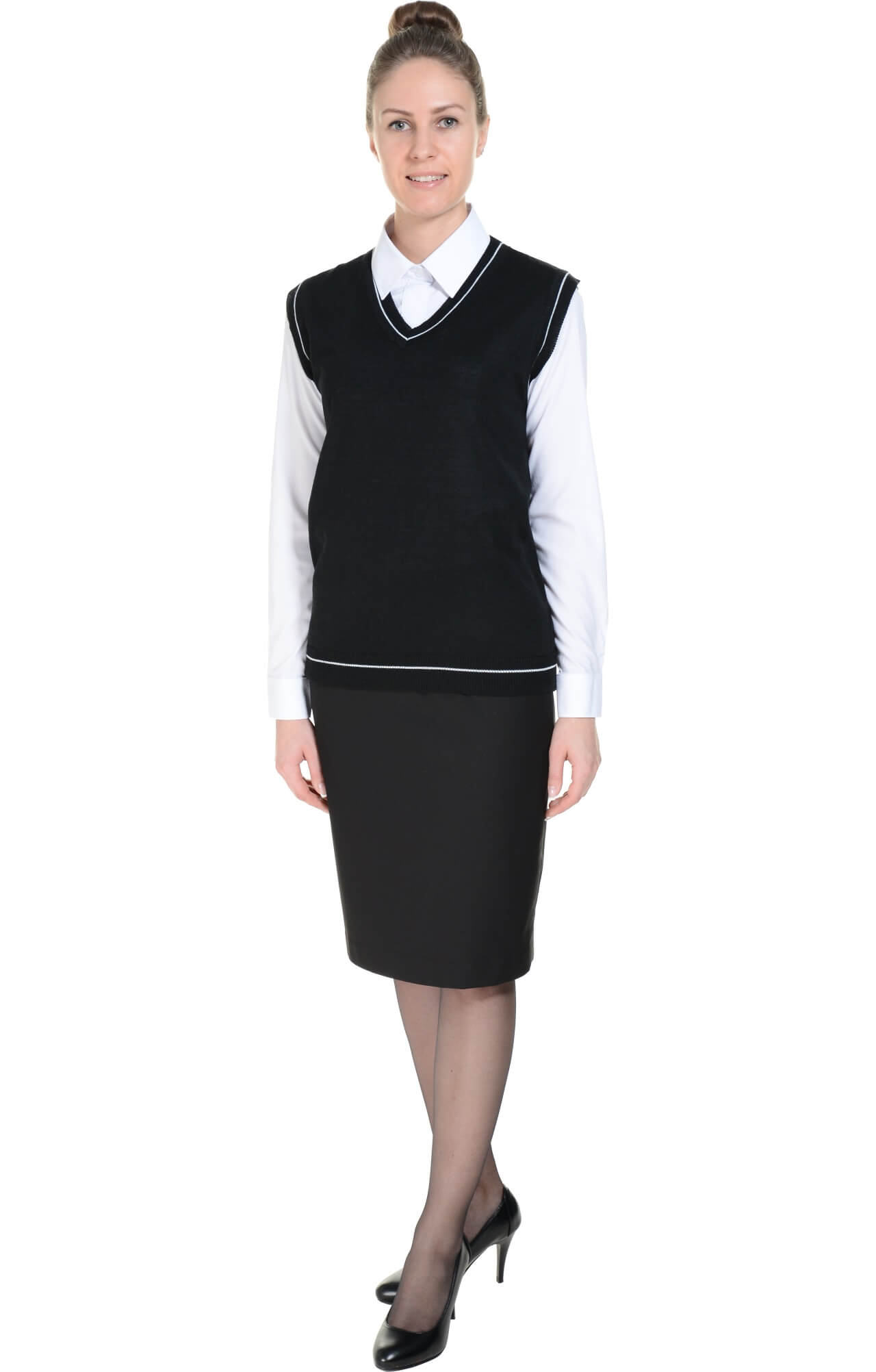5042992 Жилет трикотажный женский в ассортименте  Одежда для официантов  размер 52-54 Спецодежда  - Вид №4