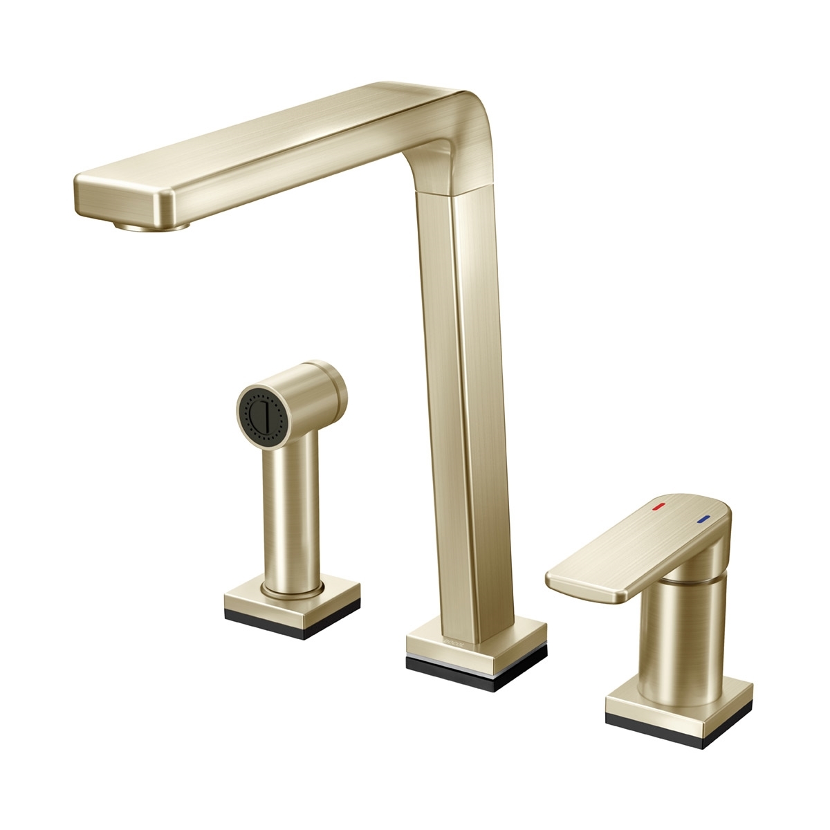 00699444 Смеситель кухонный однорычажный с ручным душем Bistro Tech матовый никель Docol BISTRO Bistrò