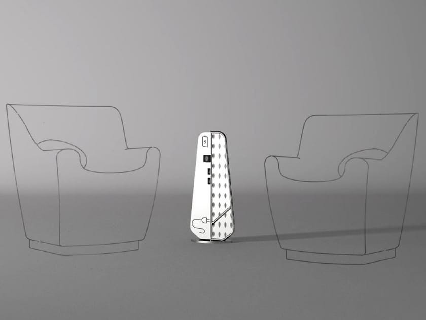 Тотем зарядное устройство из оцинкованного листа Viscio Urban Design зеленый ARCH-00040913