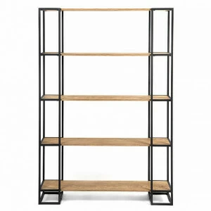 Стеллаж открытый темный дуб Smolling 5 black INTELLIGENT DESIGN СТЕЛЛАЖИ SMOLLING 260798 Бежевый;черный