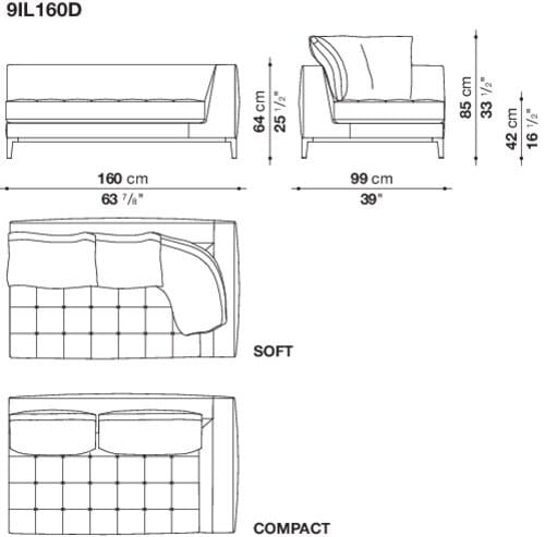 Угловой диван из ткани Maxalto Lucrezia Soft ARCH-00062457 - Вид №5