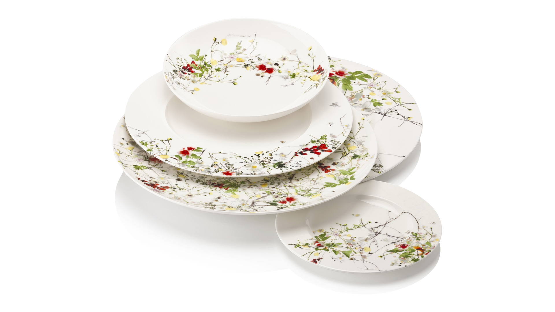 10561825 Rosenthal Тарелка суповая Rosenthal Дикие цветы 21см, фарфор Фарфор  - Вид №1