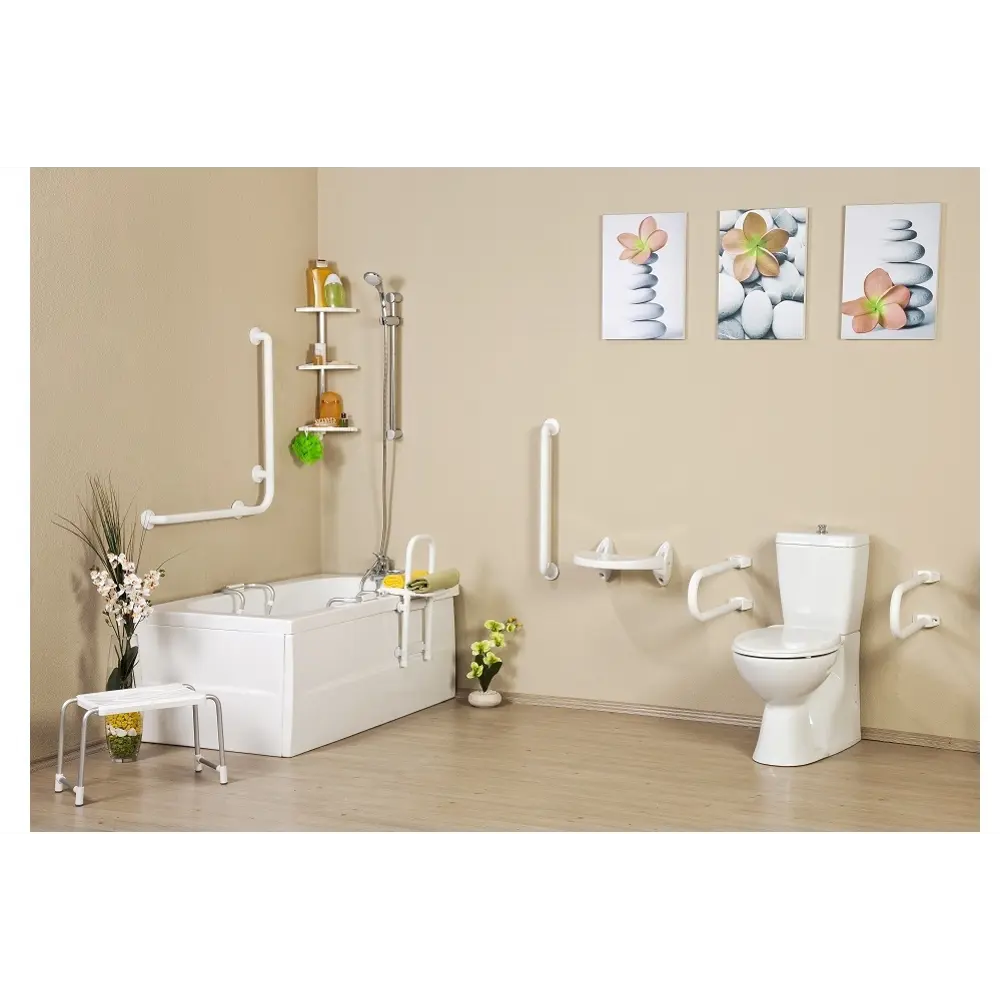 Поручень для ванны Primanova 135 градусов 60x60 см цвет белый группа безопасности STLM-2081780 - Вид №3