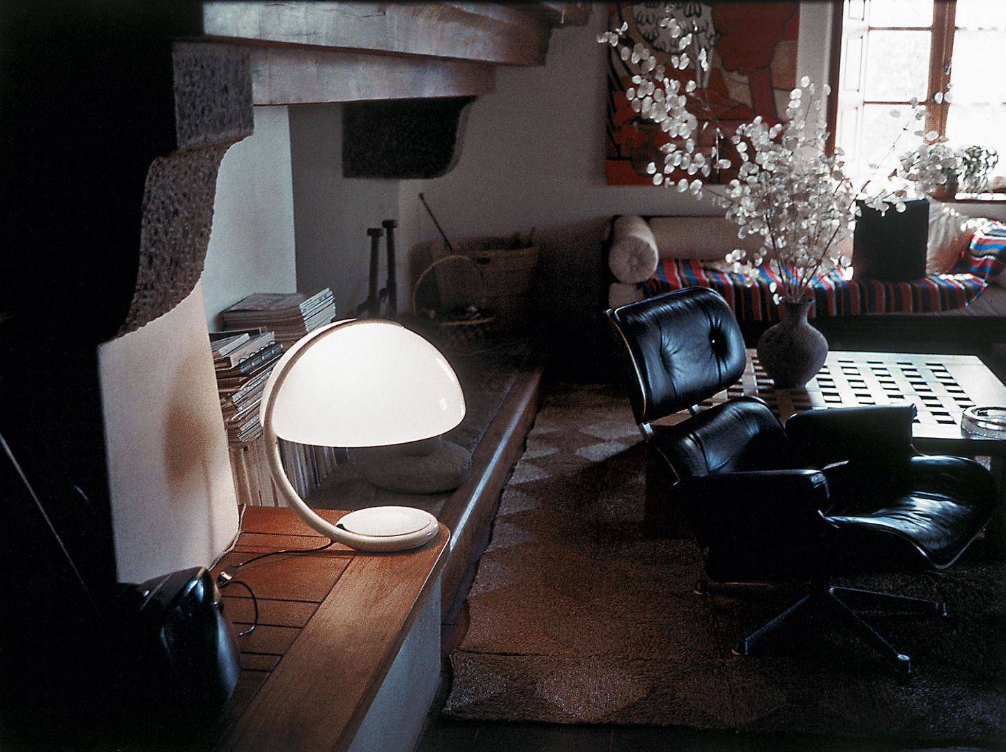 Металлическая настольная лампа с абажуром из метакрилата Martinelli Luce змея ARCH-00057086 - Вид №4