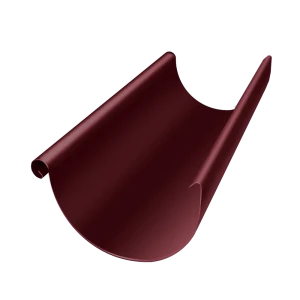 Желоб водосточный полукруглый РЕ 125 мм 3 м цвет красный