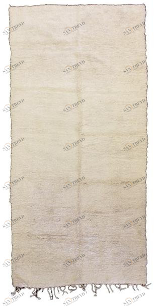 AFOLKI Прямоугольный однотонный ковер с длинным ворсом из шерсти Beni ourain Taa893be