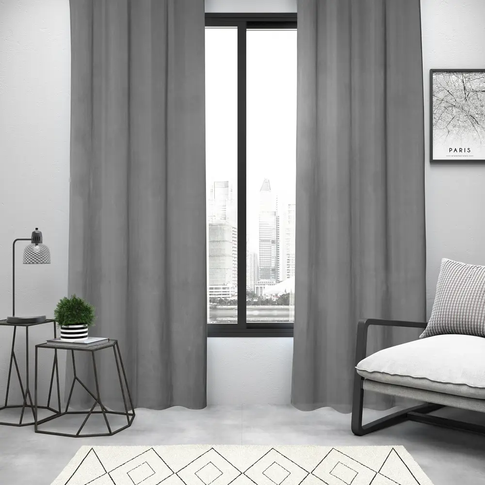 Штора на ленте Inspire Enaelle 200x280 см цвет серый Granit 3 STLM-2070198 - Вид №6
