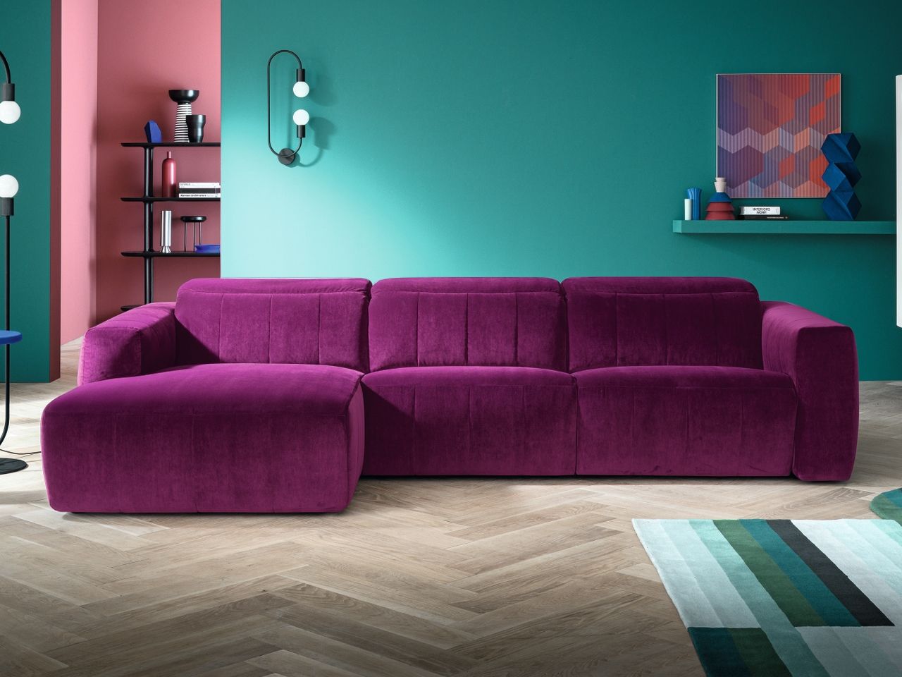 3-местный тканевый диван с полуостровом Felis Softliving ARCH-00144481