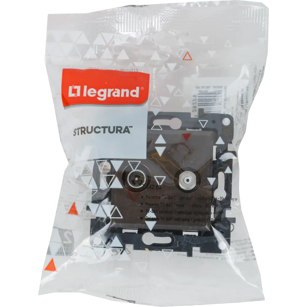 Розетка TV-SAT Legrand Structura двухкабельная цвет магнезиум STLM-2093448 - Вид №6
