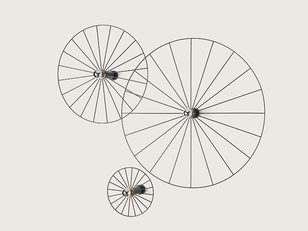 101432 Бра 90 cm хром + цоколь 20 cm хром Aromas del Campo Wheel 