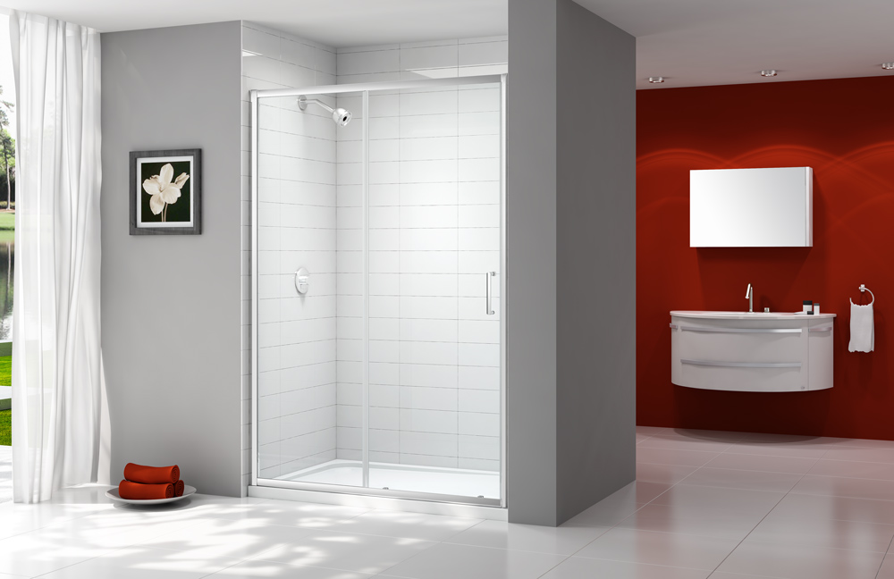 Дверь душевая для установки с боковой панелью A0304EH Merlyn Ionic Хромированный  - Вид №1