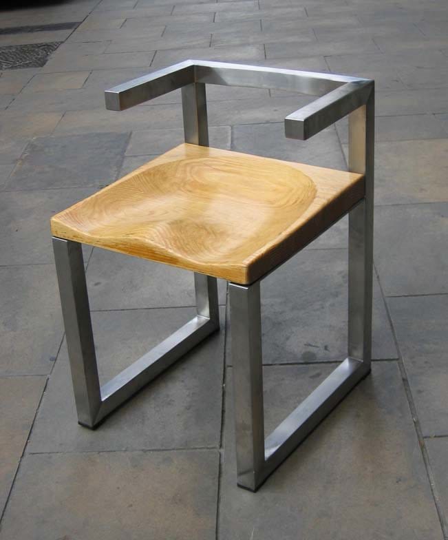 Стул из нержавеющей стали с подлокотниками ICI ET LÀ Metal furniture ARCH-00003358 - Вид №2