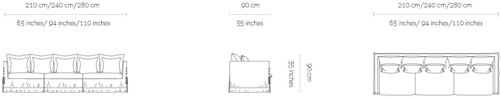 MORADA Бархатный диван Beachcomber Beachco som - Вид №3