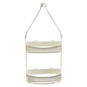 Полка для ванной прямоугольная Raindrops W5682 двухъярусная 31 см цвет ваниль