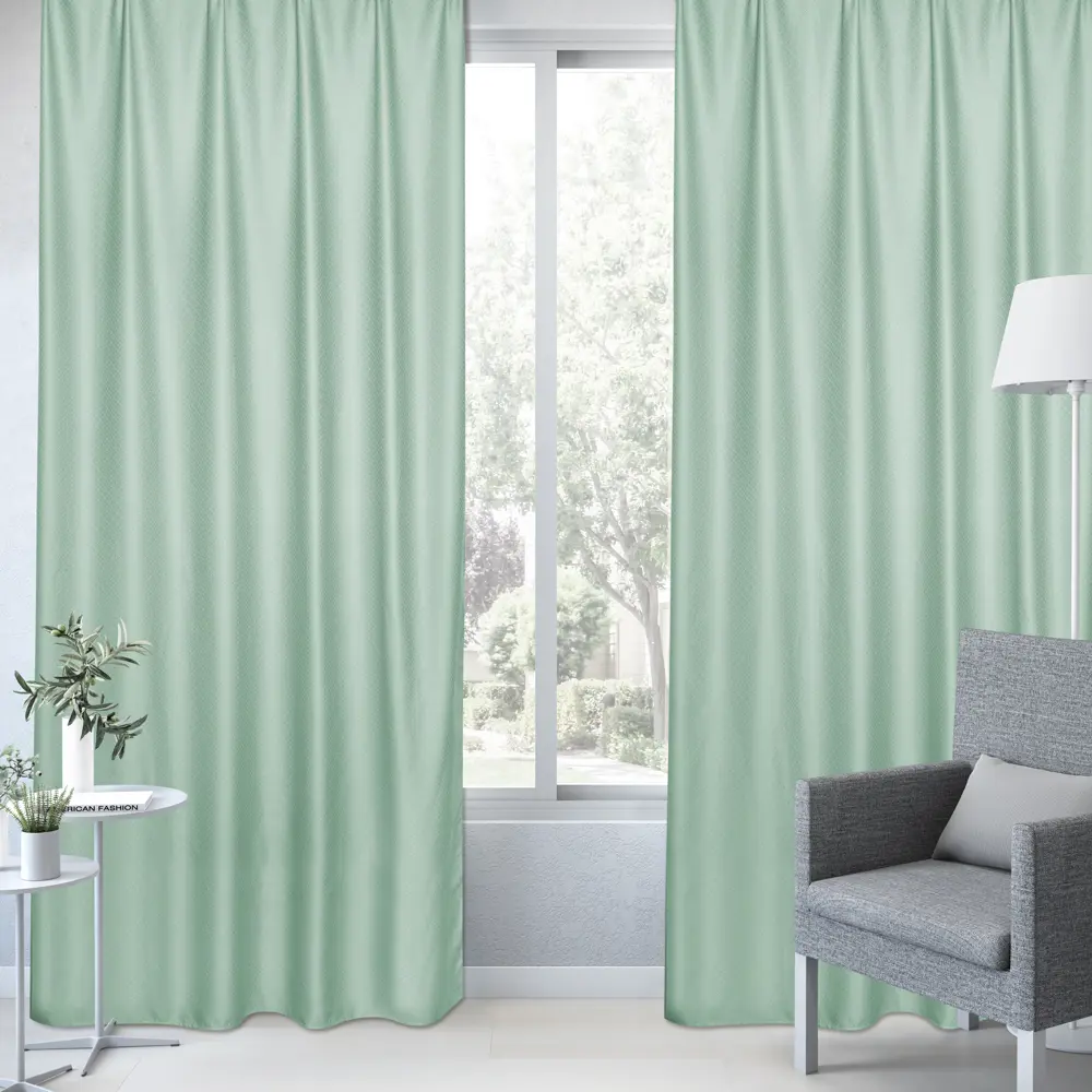 Штора на ленте Inspire Kulma 160x280 см цвет зеленый 88311127 STLM-2162361  - Вид №5