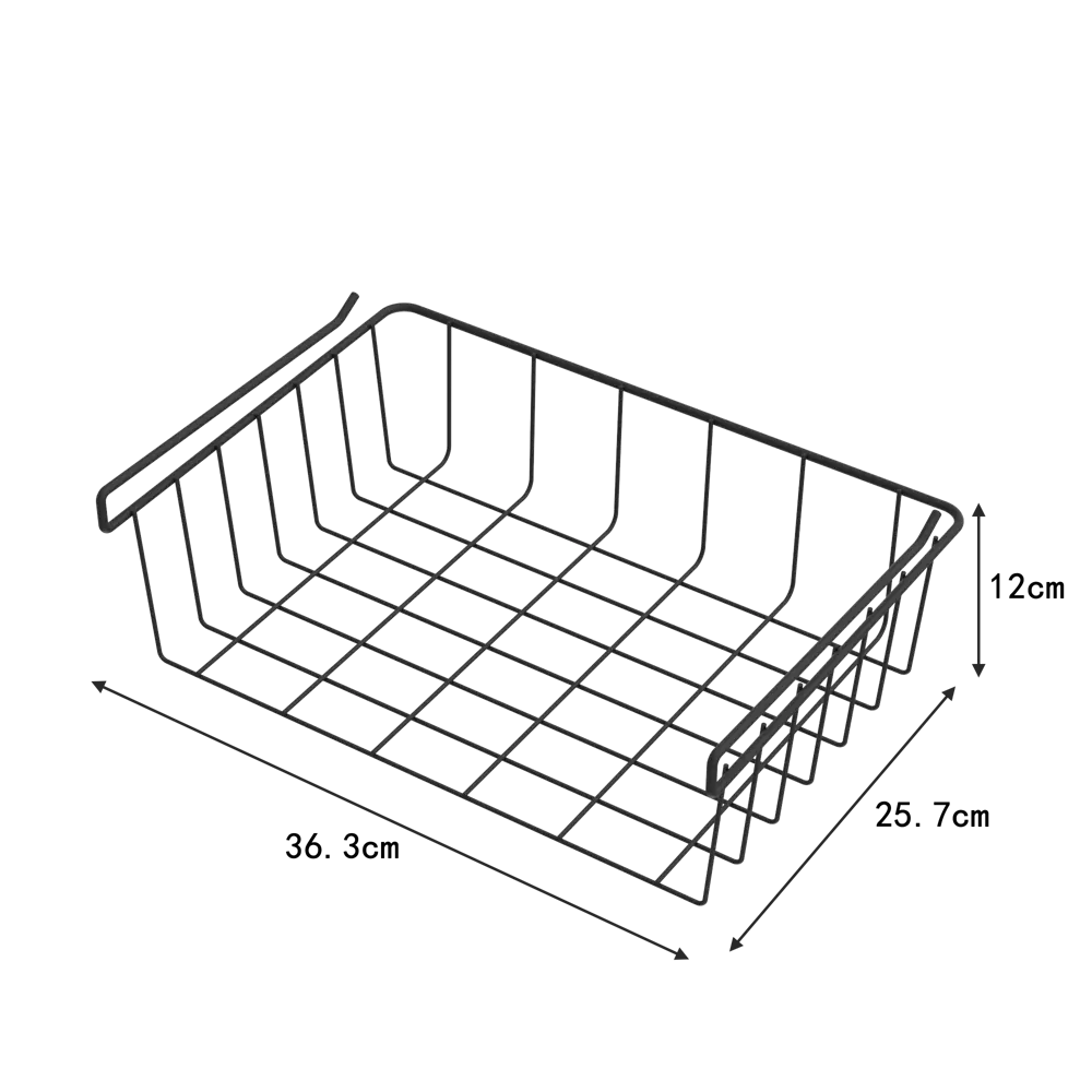 Выдвижная корзина с рамой KONSENSA 36x25.7x12 см цвет черный STLM-2015414 - Вид №7