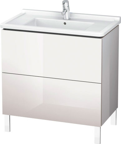 LC660904040 Тумбочка напольная L-Cube #LC6609 820 x 469 мм Черный глянцевый лак Duravit - Вид №2