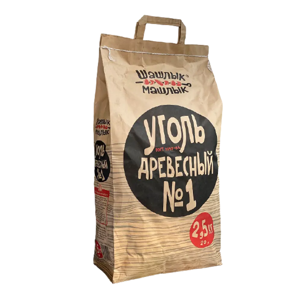 Уголь древесный №1 Шашлык-Машлык 2.5 кг Santreyd STLM-2169611