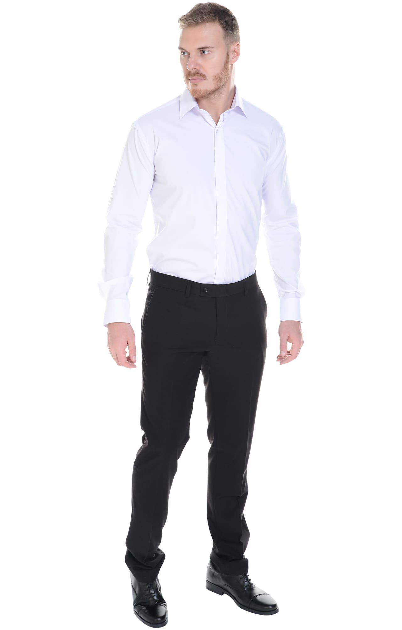 62458 Рубашка мужская  white El-Risto  Корпоративная одежда  размер 38/170-176  - Вид №28