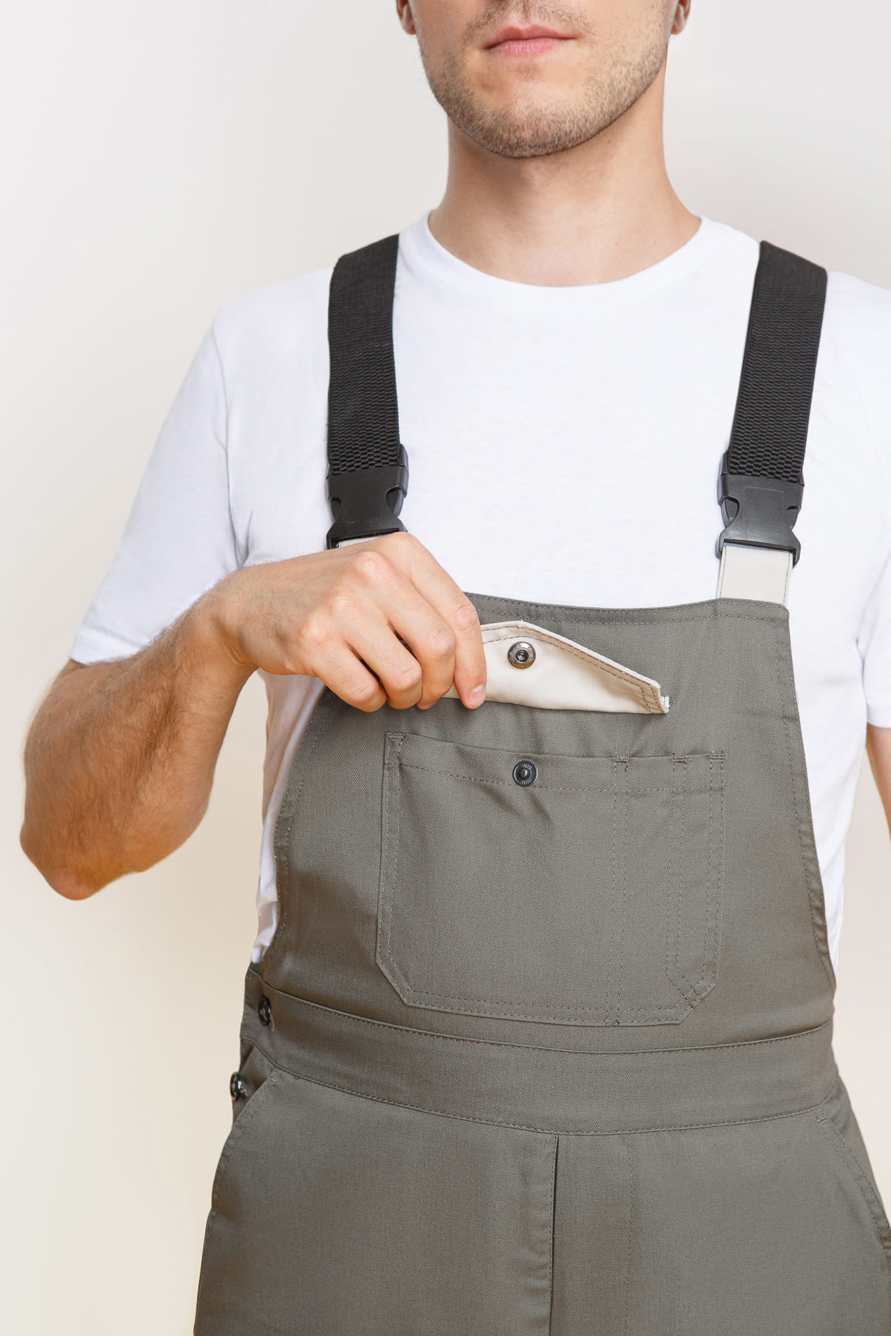 4991517 Костюм  NEW 2 серый хаки с серым песком STATUS  Летняя спецодежда  размер 52-54/182-188  - Вид №12