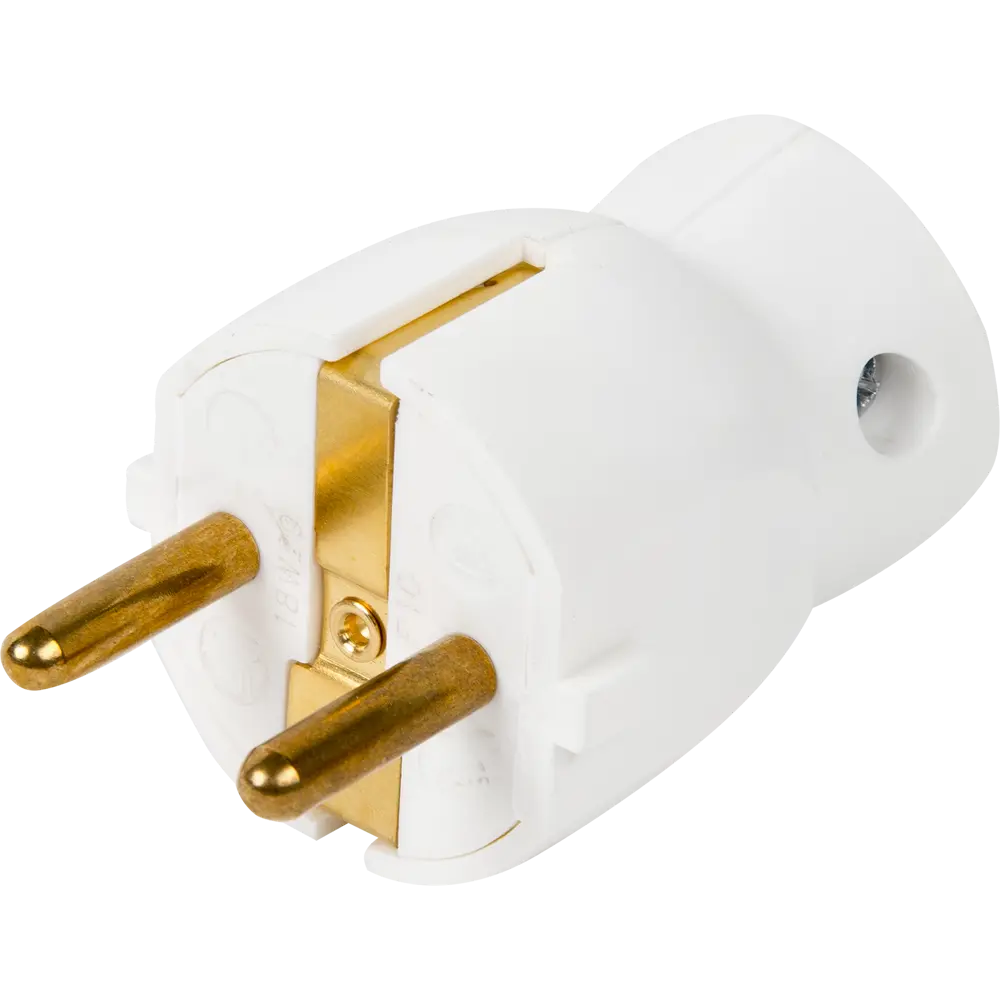 Вилка с заземлением Legrand Элиум 230 В цвет белый STLM-2181558