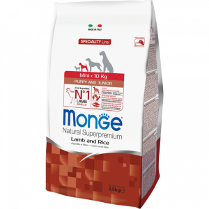 ПР0037698 Корм для щенков Dog Speciality Mini для мелких пород ягненок с рисом сух. 2,5кг Monge