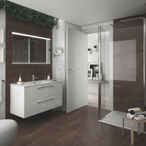 23275 SALGAR Мебель для умывальника FUSSION CHROME 1000 2 ящика GLOSS WHITE 997 x 540 x 450 мм Глянцевый белый