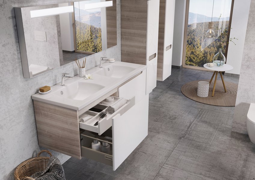 Тумба под умывальник SD-1300 CLASSIC белая/белая Ravak X000000422 - Вид №4