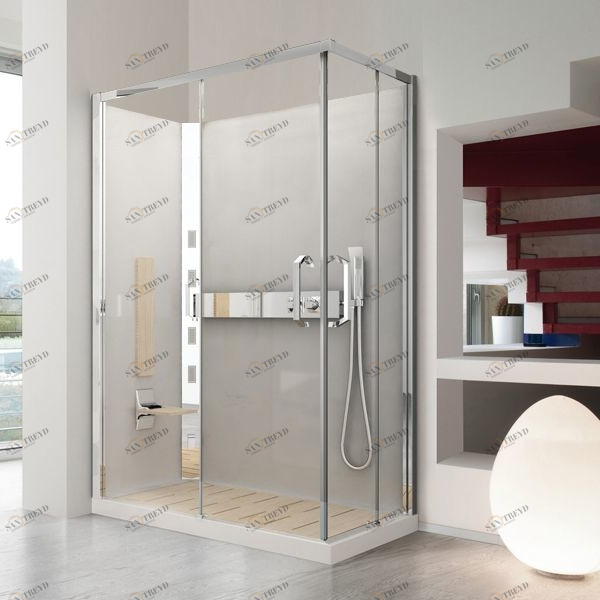 Душевая кабина NEXIS 1 A120x80 HYDRO Novellini NEXIS цвета светлый дуб, с низким душевым поддоном NEXA120SM11KQNEXA120DM11KQ