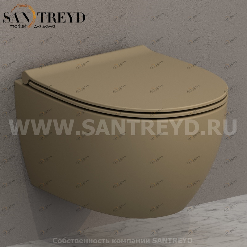 MDS04PA Подвесной унитаз настенный Бежевый Ceramica Globo 4ALL Италия